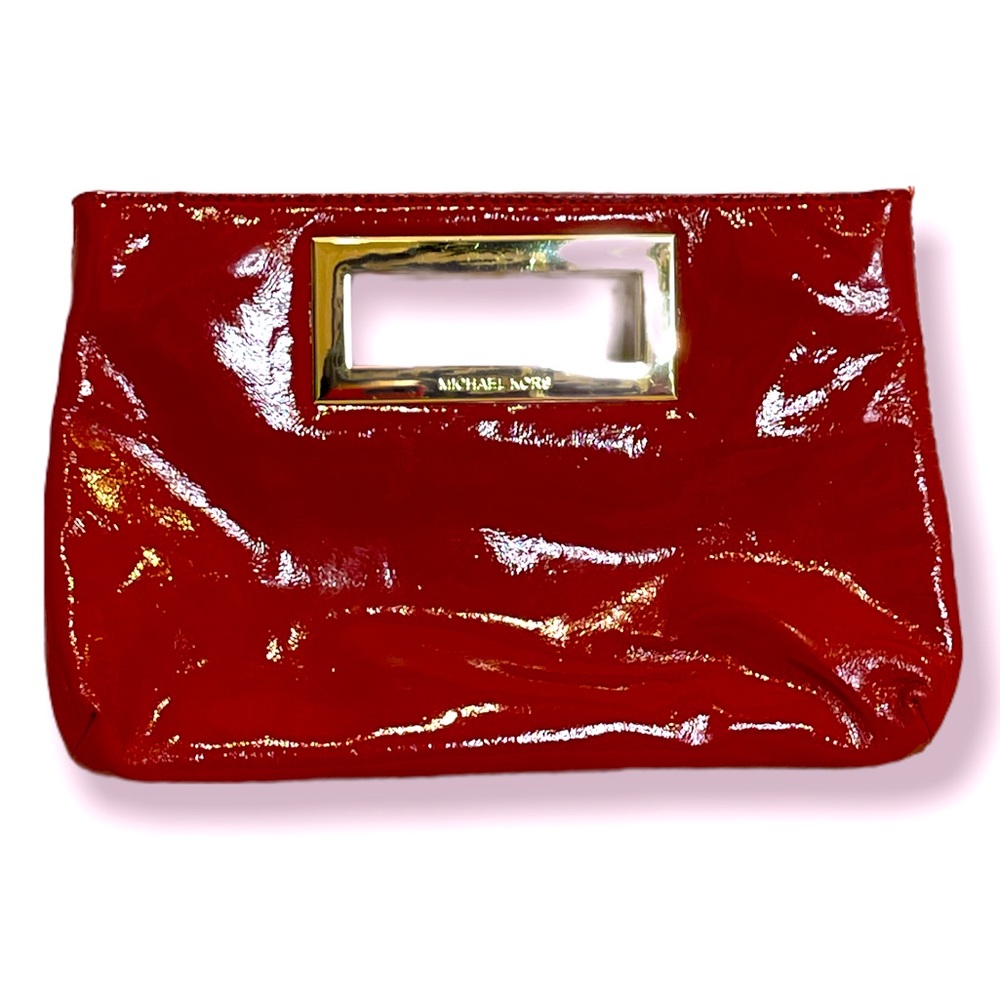 Michael Kors Red Patent Leather Clutch